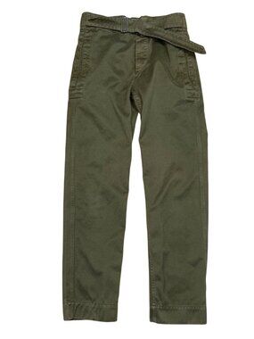 Isabel Marant Olive Green Utility Pants Size 36 Cotton Military Style Cargo Trou